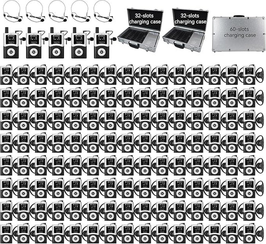 Retekess T130U Tour Guide System Set, U-Band Travel Guide System, 32-Slot by Retekess