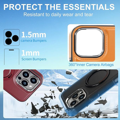 Leather Case, Suitable for iPhone 16 Pro Max Case, Invisible Magnetic Design - Image 4