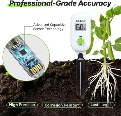 RAINPOINT Smart Digital Wireless Plant Moisture Meter Houseplant Indoor - Image 6