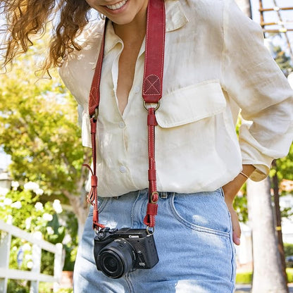 MegaGear SLR, DSLR Sierra Series Genuine Leather Camera Shoulder or Neck Strap - Image 6