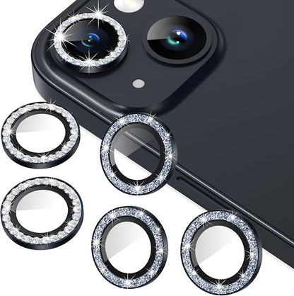 AGVEE 3+3 for iPhone 14 6.1" / 14 Plus 6.7" Camera Lens Protector, Bling by AGVEE