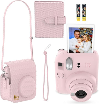 Fujifilm Instax Mini 12 Instant Camera Blossom Pink + Minimate Custom Designed - Image 2