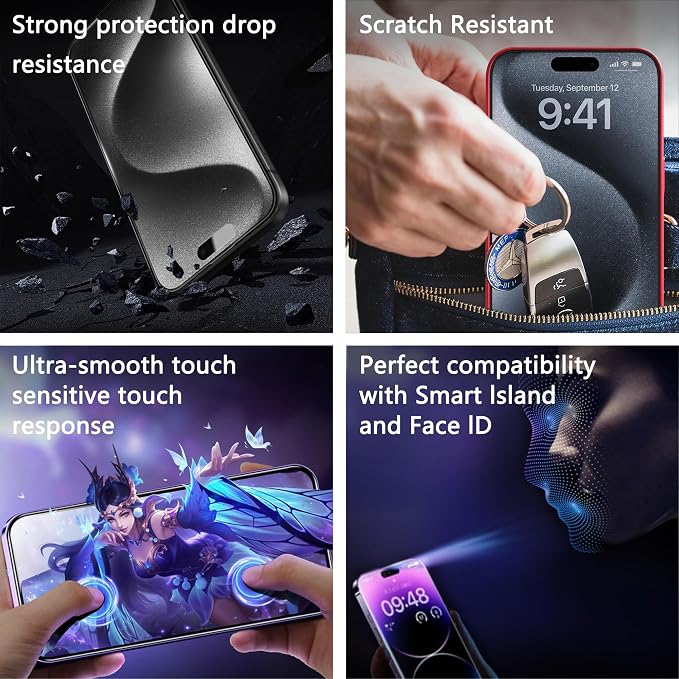 2 Pack Matte Screen Protector for iPhone 11 Pro and iPhone xs and iPhone x - Image 7