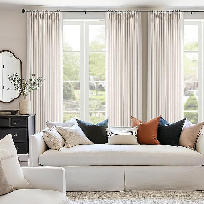 Memory Trained Pinch Pleated Curtains 84 Inches Long, Viral Linen Pinch Pleat - Image 4