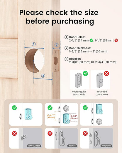 Hidalife Keyless Entry Door Lock, Keypad Door Knob - Image 4
