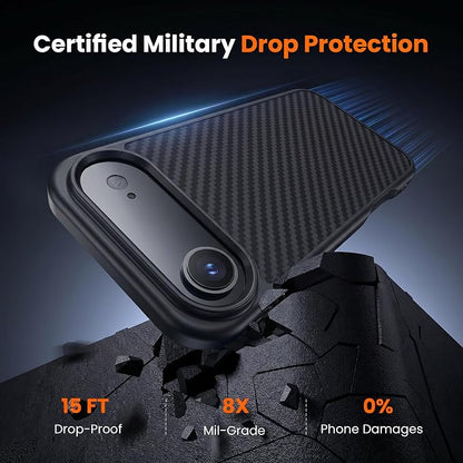 toushion 3 in 1 for iPhone Air Case Carbon Fiber Black&Grey, Fits MagSafe - Image 2