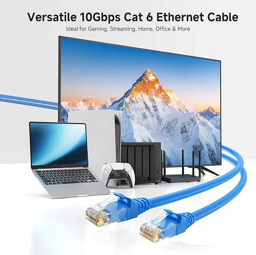 Cable Matters 10Gbps Snagless Cat 6 Ethernet Cable - 4ft - Image 2