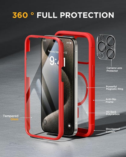 Miracase Magnetic for iPhone 15 Pro Max Case 6.7'' Full-Body Military Drop - Image 2