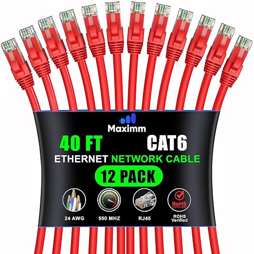 Maximm Cat 6 Ethernet Cable - 40 ft by MaximmCable