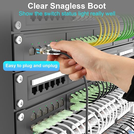 Cat 6 Patch Cables 5 feet, Slim Cat6a Ethernet Patch Cable 10Gbps 550Mhz - Image 5