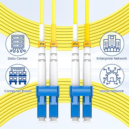 6-Pack 0.2m OS2 LC to LC Fiber Patch Cable, 1G/10Gb 9/125um Single Mode Duplex - Image 6