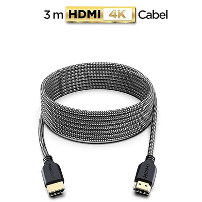 PowerBear 4K HDMI Cable 10 ft | High Speed Hdmi Cables, Braided Nylon & Gold - Image 2