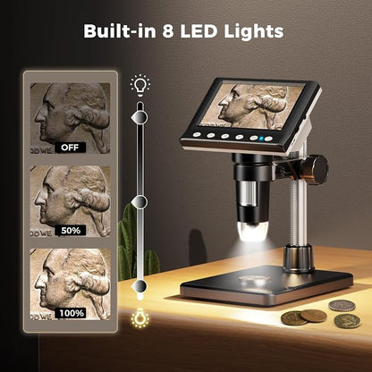 4.3 Inch LCD Digital Coin Microscope, 1000X USB Magnifier - Image 4