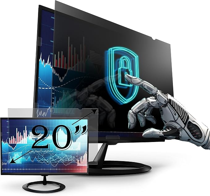 Premium Privacy Screen Filter for 20 Inches Desktop Computer Monitor. Screen by EZProScreenProtector