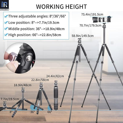Carbon Fiber Camera Tripod-INNOREL GT324C Professional Compact Shooting Tripod - Image 6
