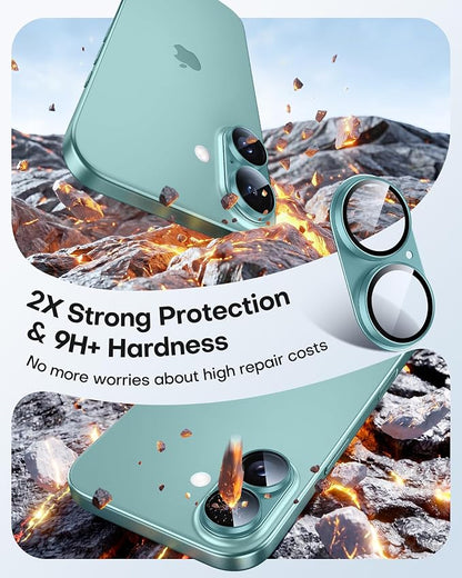 TAURI 2 Pack for iPhone 16/16 Plus Camera Lens Protector, Full Coverage - Image 2