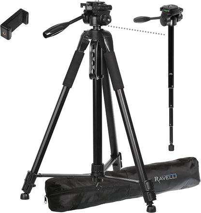 Ravelli APLT6M 72" Light Weight Aluminum Tripod/Monopod, by Ravelli