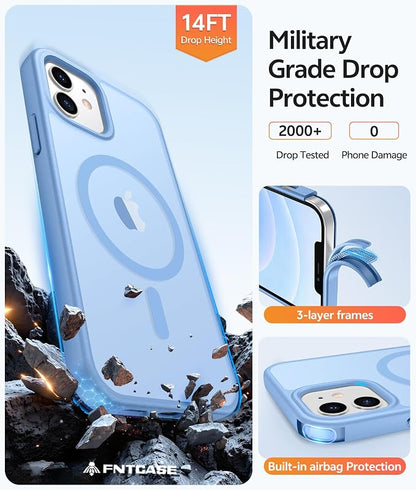 FNTCASE for iPhone 13 Mini Case: for iPhone 12 Mini Case Translucent Matte - Image 5