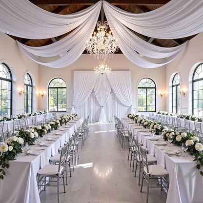 20ft x 15ft White Backdrop Curtains - Image 7