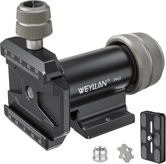 WEYLLAN PH3 MonoGimbal Head for Tripod Monopod, CNC All Metal Side Saddle by WEYLLAN