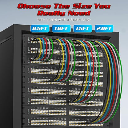 2 Feet Cat6 Patch Cables, Solid Pure Copper Patch Cord, Cat 6 Ethernet Cable - Image 6