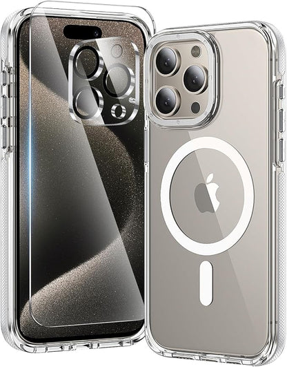 toushion 3 in 1 for iPhone 15 Pro Case Clear by Unknown