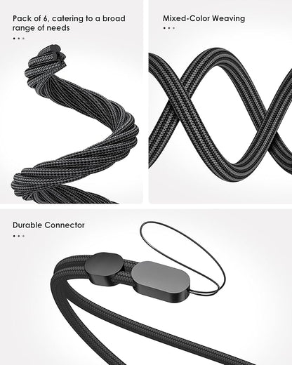 Avorast Hand Wrist Strap Lanyard, 6 Pack Adjustable Colorful Nylon Hand Wrist - Image 4