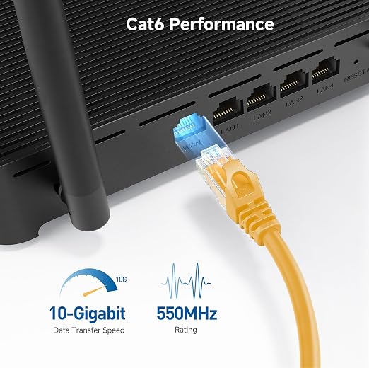 Cable Matters 10Gbps Snagless Short Cat 6 Ethernet Cable - 2ft - Image 3