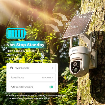 Vicohome 2CQ4 2K AI Solar Security Camera Wireless Outdoor, Battery Powered Cam - Image 8