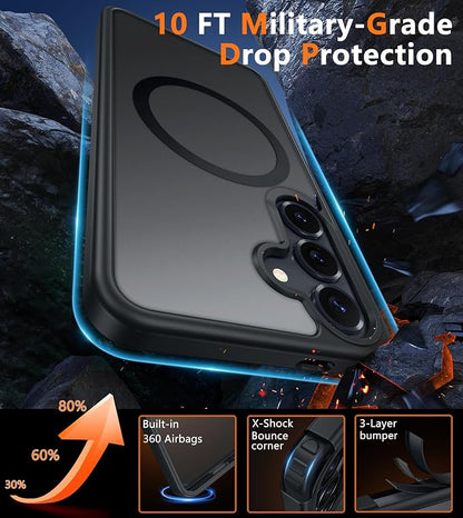 FNTCASE for Samsung Galaxy S25 Case: for Galaxy S24 Cases Magnetic Military - Image 4