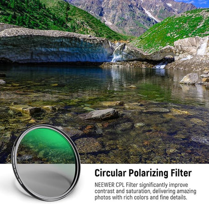 NEEWER Polarizer Filter 43mm Circular MC CPL - Image 2