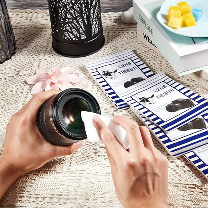 500 Pieces Lens Cleaning Paper Tissue and 2 Double Sided Cleaning Cloth-Lens - Image 5