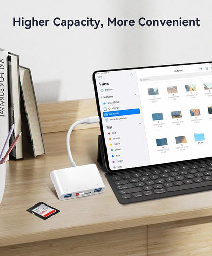 USB C SD Card Reader for Mac/MacBook/iPad/iPhone 15 Pro WNXSLOAD SD Card Adapter - Image 6