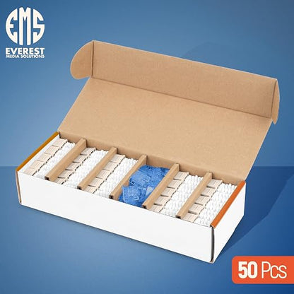 Everest 90° Angled RJ45 Cat5e Keystone Jacks 50-Pack in Light Almond - Image 2