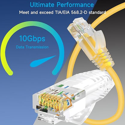Cat6a Slim Ethernet Patch Cable 5 ft, Cat6a Patch Cable - Image 2
