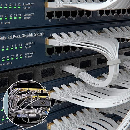 Cat 7 Ethernet Cable 100 ft High Speed, Flat Internet Network LAN Wire - Image 8
