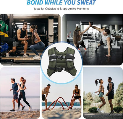 ZELUS Weighted Vest, 6lb/8lb/12lb/16lb/20lb/25lb/30lb Weight Vest - Image 4