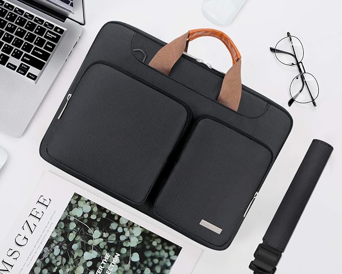 Lacdo 360° Protective Laptop Shoulder Bag, 15-15.6 inch Laptop Sleeve Case - Image 7