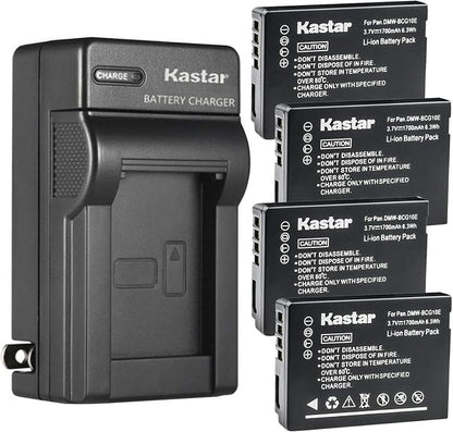 Kastar 4-Pack DMW-BCG10 Battery and AC Wall Charger Replacement by Kastar