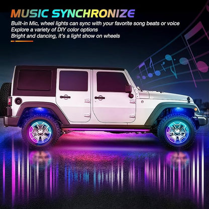 Nilight 4PCS 17.5inch LED Wheel Ring Lights RGB - Image 7