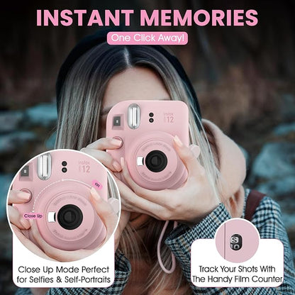 Fujifilm Instax Mini 12 Instant Camera Blossom Pink + Minimate Custom Designed - Image 8