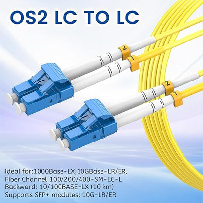 SpeedyCables- OS2 LC to LC Fiber Patch Cable 100m/328ft, 1G/10Gb 9/125um Single - Image 3