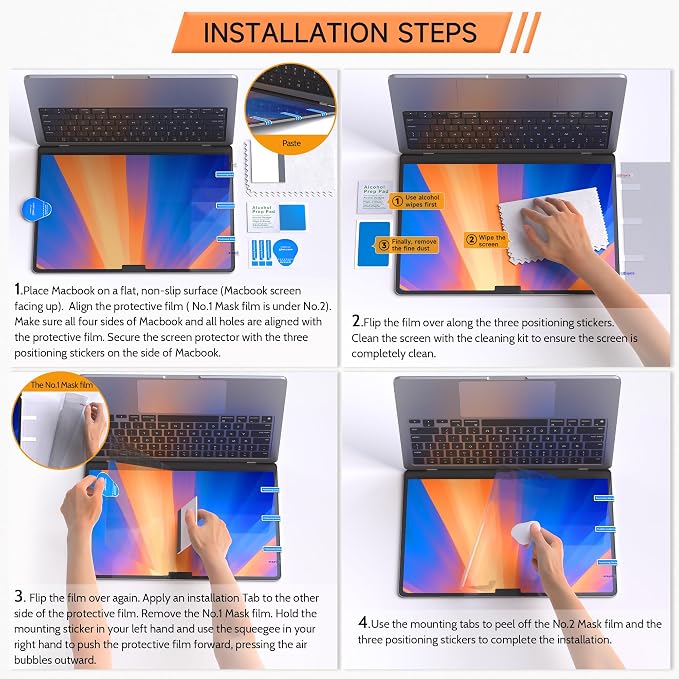 Privacy Screen for MacBook Pro 14 Inch, Matte Anti Glare Blue Light Filter - Image 8