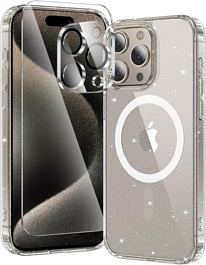 toushion 3 in 1 for iPhone 15 Pro Max Case Clear by Unknown
