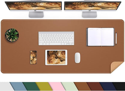Leather Desk pad Protector, Large Desk mat by AFIING