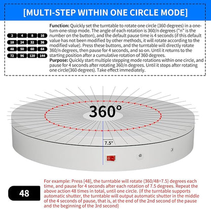 Programmable Motorized Electric Turntable Rotating Display Stand Rotating - Image 5