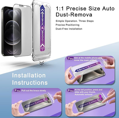 2 Pack Matte Screen Protector for iPhone 12 and iPhone 12 Pro 6.1-Inch Auto - Image 3