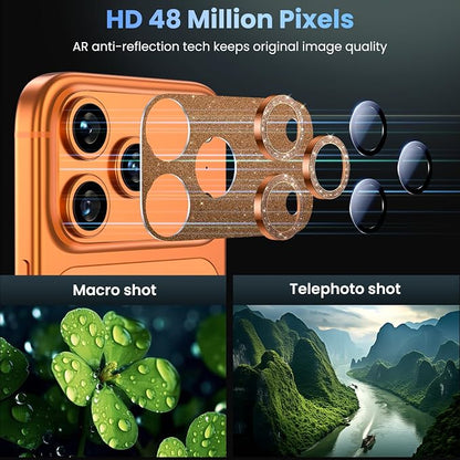 Uyiton for iPhone 17-Pro-Max Camera-Lens Protector: Bling Metal Tempered Glass - Image 3