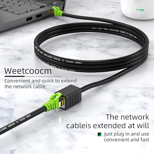 Ethernet Extension Cable 6.5ft, Network Cat6a Extension Patch Cable RJ45 Cords - Image 5