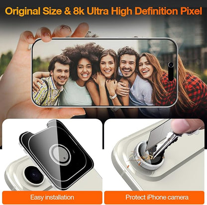 YMHML 3 Pack Compatible for iPhone Air Privacy Screen Protector Tempered Glass - Image 5